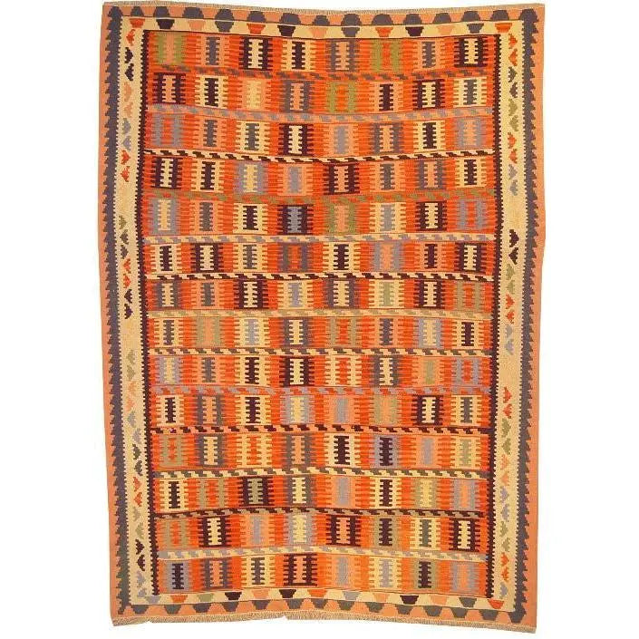 One Of The Kind Ardabil Persian Kilim 8'6" x 5'10"